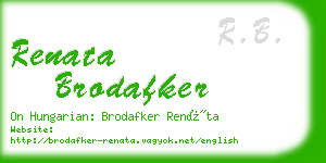 renata brodafker business card